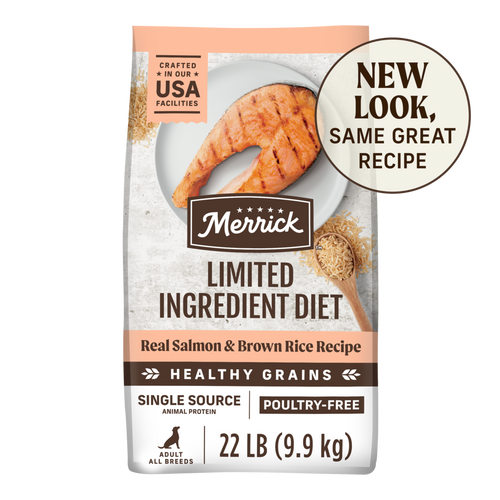 Merrick Limited Ingredient Diet Dry Dog Food Real Salmon & Brown Rice Recipe with Healthy Grains