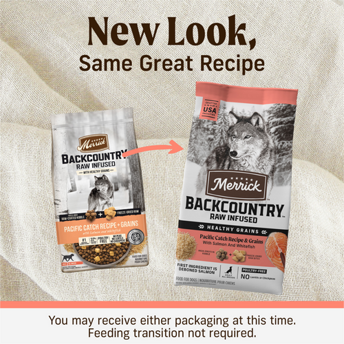 Merrick Backcountry Healthy Grains Premium Dog Food Kibble With Freeze Dried Raw Pieces Pacific Catch Recipe