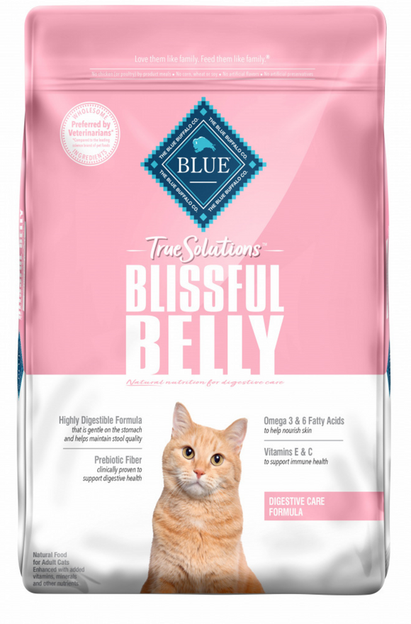 Blue Buffalo True Solutions Blissful Belly Digestive Care Formula Adult Dry Cat Food