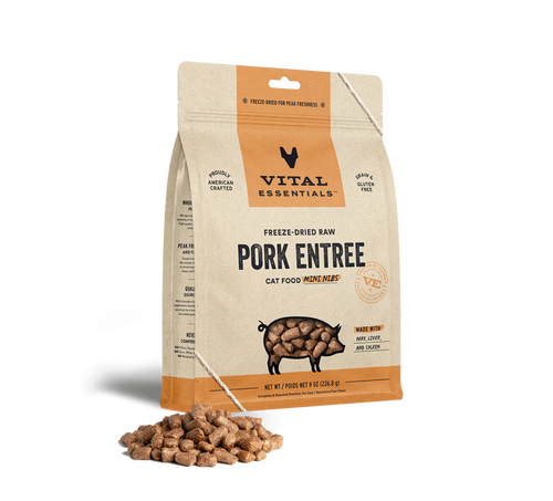 Vital Essentials Vital Cat Pork Mini Nibs Freeze Dried Cat Food