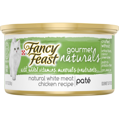 Fancy Feast Gourmet Naturals Grain-Free Pate White Meat Chicken Recipe Adult Wet Cat Food