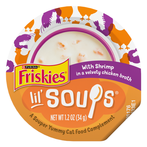 Friskies Natural Grain-Free Lil' Soups With Shrimp In Chicken Broth Cat Food Compliment