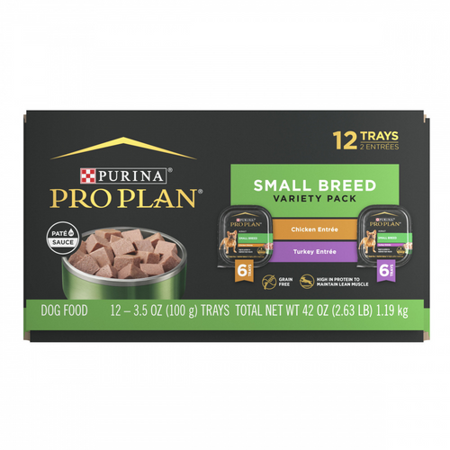 Purina Pro Plan Focus Small Breed Entree Adult Wet Dog Food Variety Pack