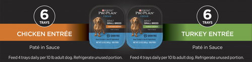 Purina Pro Plan Focus Small Breed Entree Adult Wet Dog Food Variety Pack