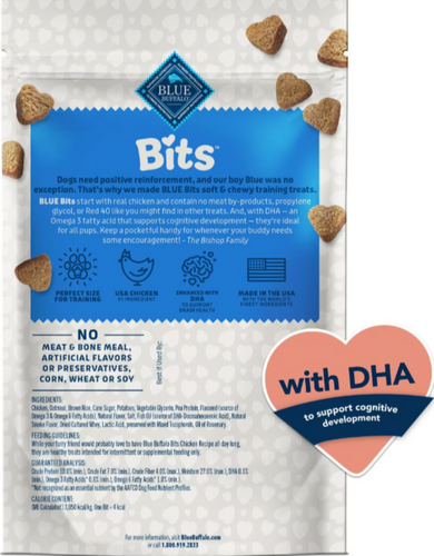 Blue Buffalo Bits Tasty Chicken Natural Soft-Moist Training Treats