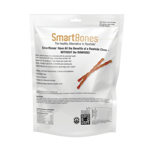 SmartBones Twists Peanut Butter Dog Treat