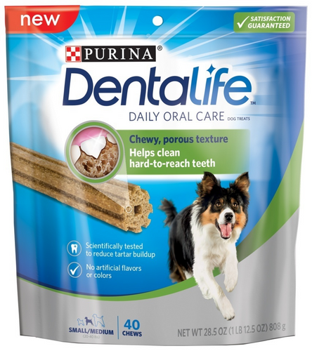 Purina Dentalife Daily Oral Care Adult Small & Medium Breed Chicken Flavor Dog Treats