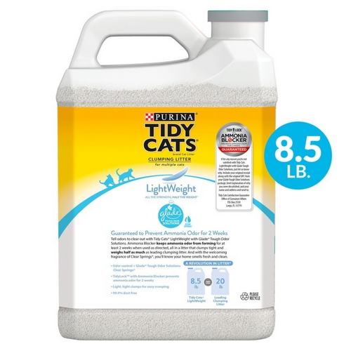 Tidy Cats Clear Springs Scent LightWeight Glade Tough Odor Solutions Clumping Cat Litter