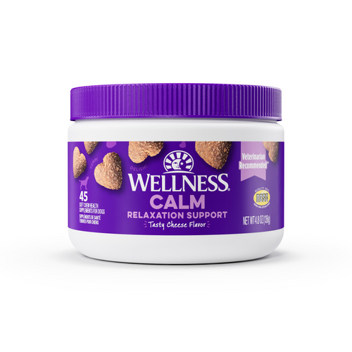 Wellness Tasty Cheese Flavored Soft Chews Calming Supplements for Dogs