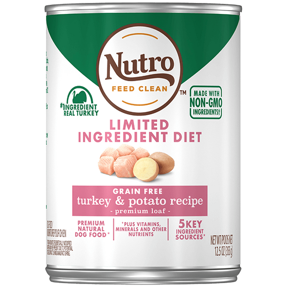 Nutro Limited Ingredient Diet Grain Free Turkey & Potato Pate Canned Dog Food