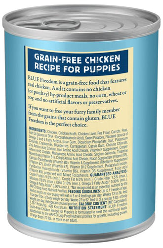 Blue Buffalo Freedom Grain Free Chicken Recipe Puppy Canned Dog Food
