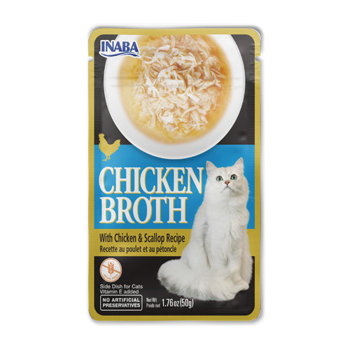 Inaba Chicken Broth with Chicken & Scallop Recipe Cat Food