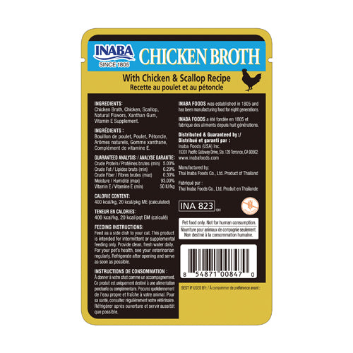 Inaba Chicken Broth with Chicken & Scallop Recipe Cat Food