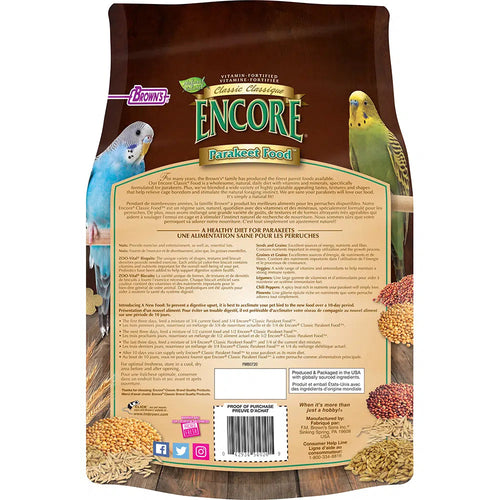 F.M. Brown's Encore® Classic Natural Parakeet Food