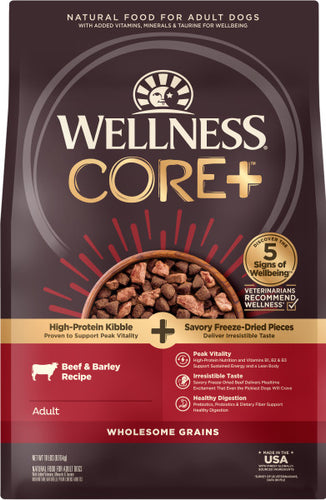 Wellness CORE+ Wholesome Grains Beef & Barley Dog Food