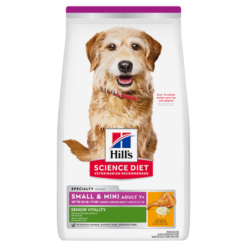Hill's Science Diet Adult 7+ Senior Vitality Small & Mini Chicken & Rice Recipe Dog Food