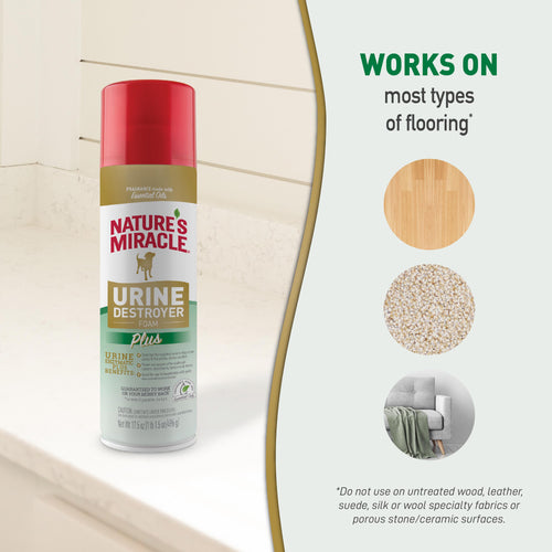 Nature's Miracle Urine Destroyer Plus Foaming Aerosol Spray For Dogs