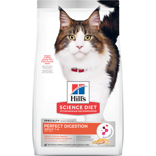 Hill's Science Diet Adult Perfect Digestion Salmon & Brown Rice Recipe Cat Food