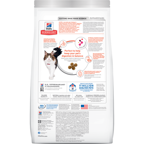 Hill's Science Diet Adult Perfect Digestion Salmon & Brown Rice Recipe Cat Food
