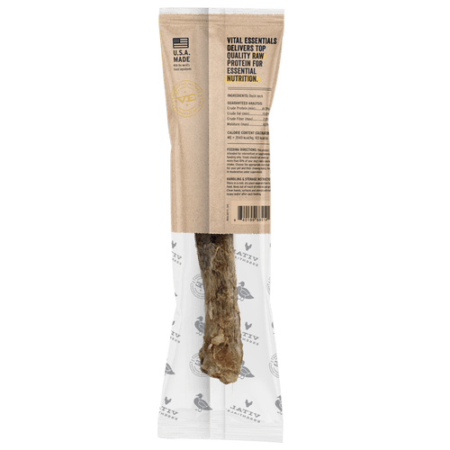 Vital Essentials Freeze-Dried Raw Bar Duck Necks Single Ingredient Dog Chews