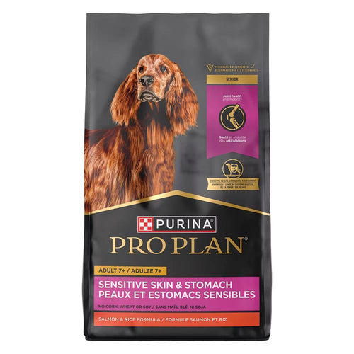 Purina Pro Plan Adult 7+ Sensitive Skin & Stomach Salmon & Rice Senior Dry Dog Food