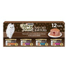 Fancy Feast Savory Centers Wet Cat Food with a Gourmet Gravy Center 12 Count Variety Pack - Chicken, Salmon, Beef, and Tuna Paté