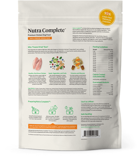 Ultimate Pet Nutrition Freeze Dried Nutra Complete Chicken Dog Food